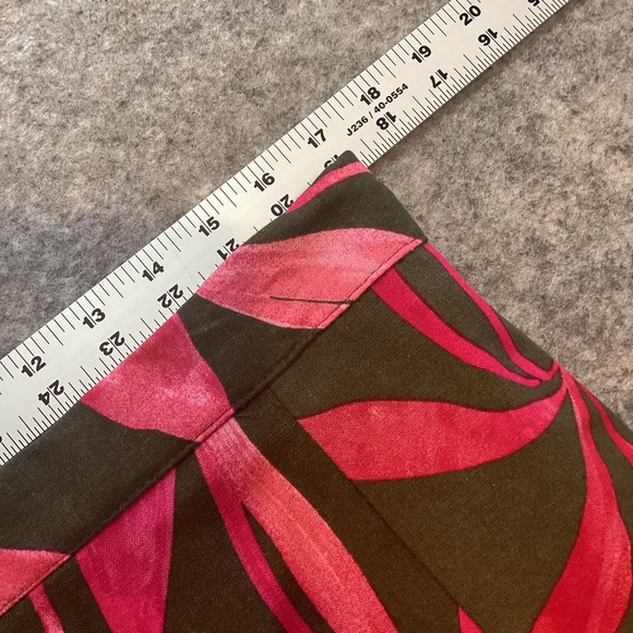 NWT Time and Tru Botanical Print Linen Slit Midi Skirt, Size XL (16-18) Pockets - Picture 5 of 10